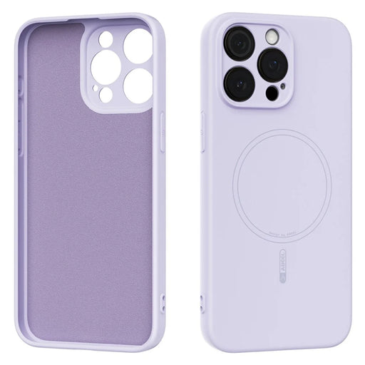 ABEEL For iPhone 14 Pro Case Compatible with MagSafe Skin Touch Liquid Silicone Phone Back Cover - Purple - 1