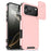 For iPhone 18 Pro Max / 17 Pro Max Case PC + TPU Shell with Slide Camera Phone Cover - Pink - 1