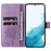 For Samsung Galaxy S23 Phone Case with Stand Cat Tree Pattern Leather Wallet Mobile Cover - Light Purple - 2