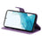 For Samsung Galaxy S23 Phone Case with Stand Cat Tree Pattern Leather Wallet Mobile Cover - Light Purple - 3
