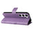 For Samsung Galaxy S23 Phone Case with Stand Cat Tree Pattern Leather Wallet Mobile Cover - Light Purple - 4