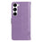 For Samsung Galaxy S23 Phone Case with Stand Cat Tree Pattern Leather Wallet Mobile Cover - Light Purple - 7