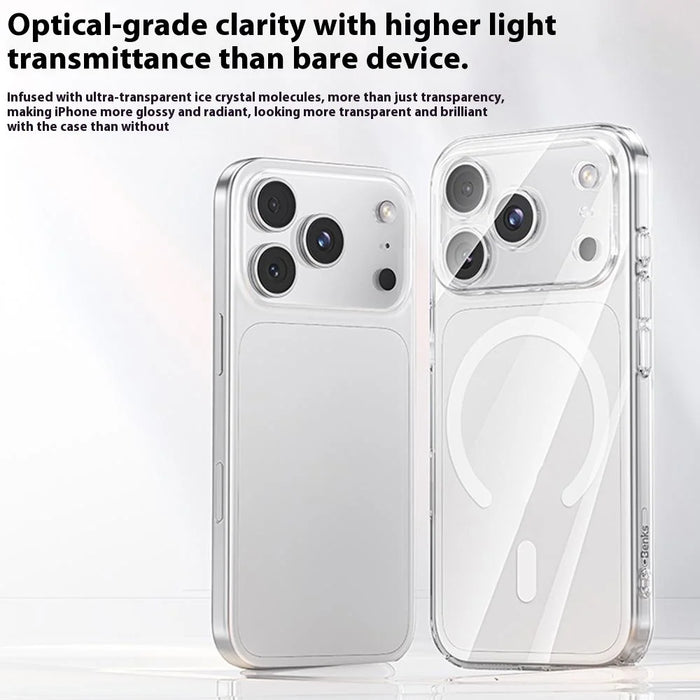 BENKS For iPhone 17 Pro Magnetic Case Ultra Thin Naked-like Clear PC Phone Cover Compatible with MagSafe - 2