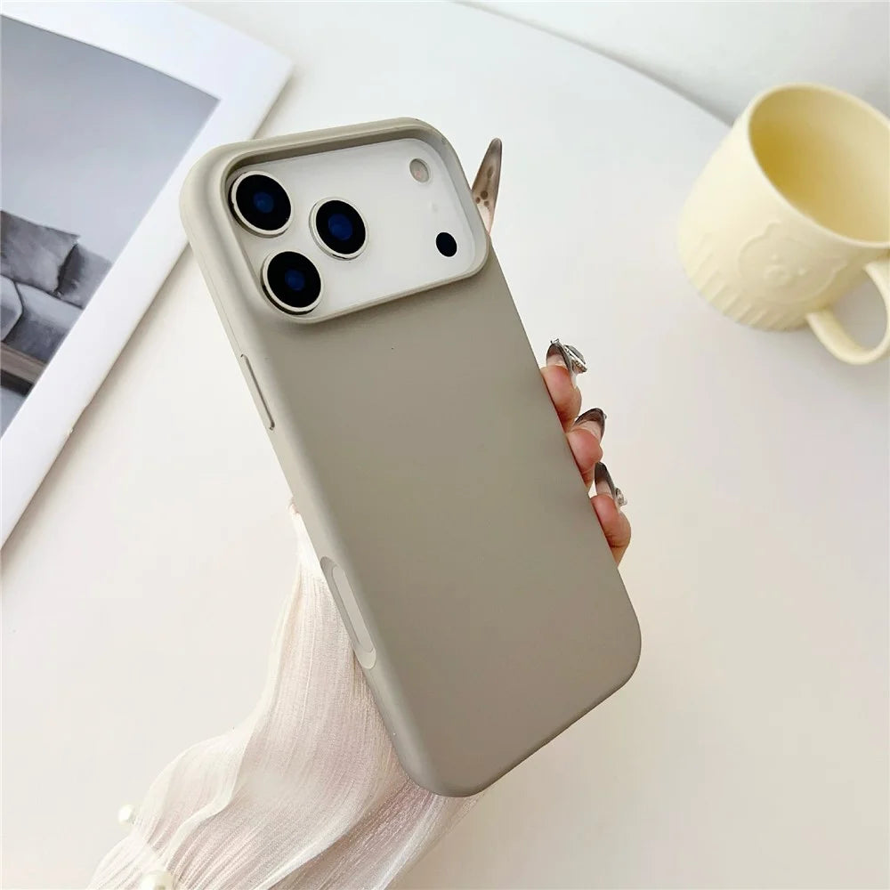 For iPhone 17 Pro Max Case Compatible with MagSafe Liquid Silicone Phone Back Cover - Light Grey - 2