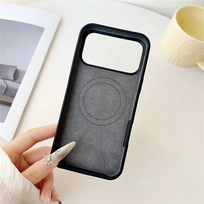 For iPhone 17 Pro Case Compatible with MagSafe Liquid Silicone Phone Back Cover - Light Grey - 3