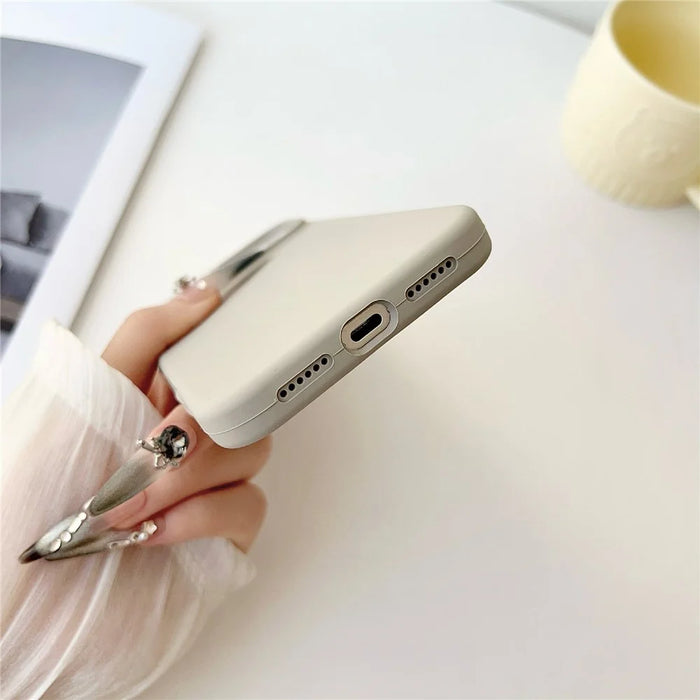 For iPhone 17 Pro Case Compatible with MagSafe Liquid Silicone Phone Back Cover - Light Grey - 6