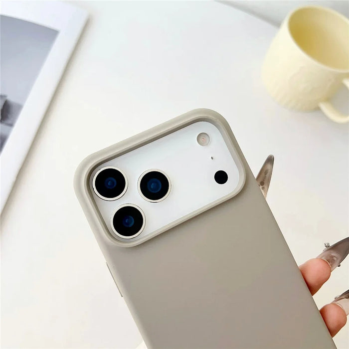 For iPhone 17 Pro Case Compatible with MagSafe Liquid Silicone Phone Back Cover - Light Grey - 7