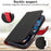 For iPhone 18 Pro Max / 17 Pro Max Stand Case Litchi Texture Genuine Cow Leather Wallet Phone Cover RFID Blocking - Black  /  Red - 6
