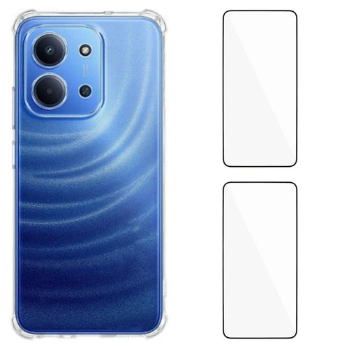 WANLONFENG For Xiaomi Redmi 15C 4G (EU) (173mm) / Xiaomi Redmi 15C 5G (EU) (173mm) TPU Case  WL3 Series 1.5mm Phone Cover with 2Pcs Tempered Glass Films - Transparent - 1