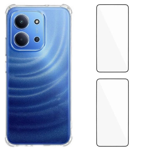 WANLONFENG For Xiaomi Redmi 15C 4G (EU) (173mm) / Xiaomi Redmi 15C 5G (EU) (173mm) TPU Case  WL3 Series 1.5mm Phone Cover with 2Pcs Tempered Glass Films - Transparent - 1