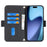 For iPhone Air Stand Case Cross Texture PU Leather Wallet Phone Cover with Shoulder Strap  /  Makeup Mirror - Black - 2