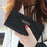For iPhone Air Stand Case Cross Texture PU Leather Wallet Phone Cover with Shoulder Strap  /  Makeup Mirror - Black - 7