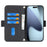 For iPhone 18 Pro Max / 17 Pro Max Stand Case Cross Texture PU Leather Wallet Phone Cover with Shoulder Strap  /  Makeup Mirror - Black - 2