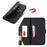 For iPhone 18 Pro Max / 17 Pro Max Stand Case Cross Texture PU Leather Wallet Phone Cover with Shoulder Strap  /  Makeup Mirror - Black - 4
