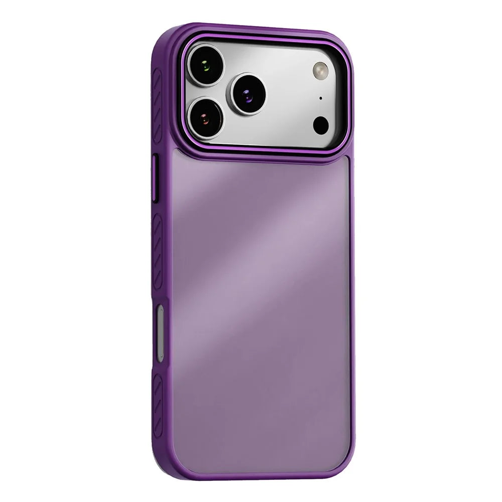 For iPhone 17 Pro Max Case PC + TPU Anti-Slip Matte Phone Cover - Purple - 1