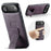 FIERRE SHANN For iPhone Air Case Kickstand Leather Slim Back Cover - Purple - 2
