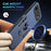 For iPhone Air Case PC + TPU Drop Defend Phone Cover with Ring Kickstand - Blue - 2