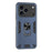 For iPhone 17 Pro Max Case PC + TPU Drop Defend Phone Cover with Ring Kickstand - Blue - 1