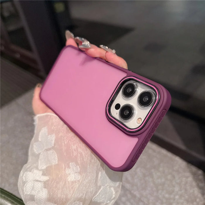 For iPhone 16 Pro Case PC + TPU Anti-Slip Matte Phone Cover - Purple - 2