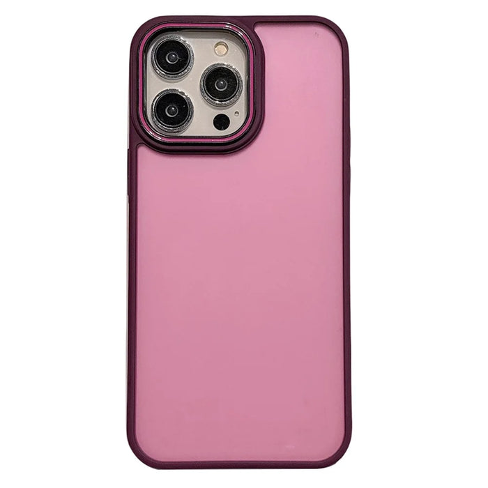 For iPhone 15 Pro Case PC + TPU Anti-Slip Matte Phone Cover - Purple - 1
