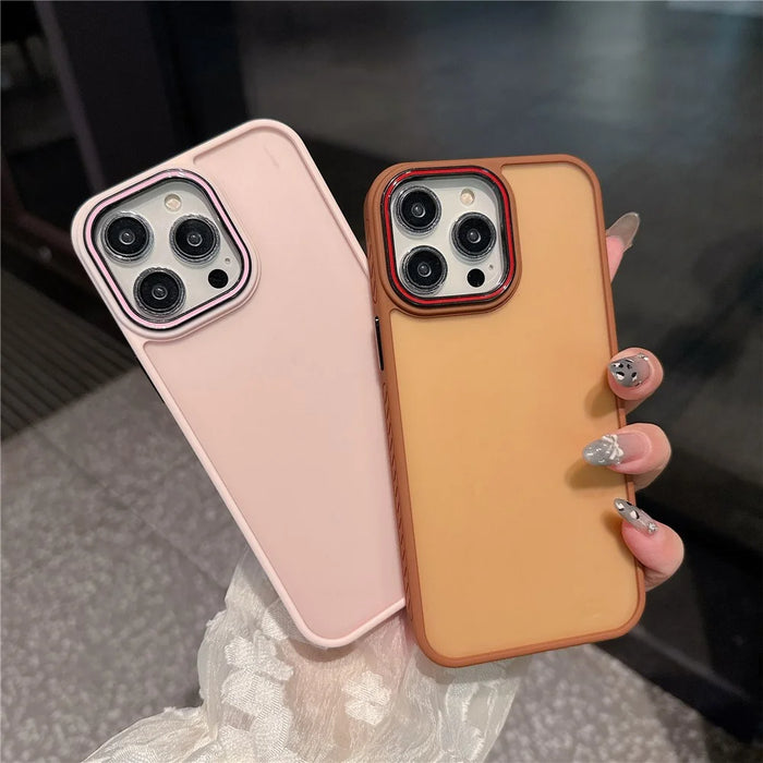 For iPhone 15 Pro Case PC + TPU Anti-Slip Matte Phone Cover - Purple - 3