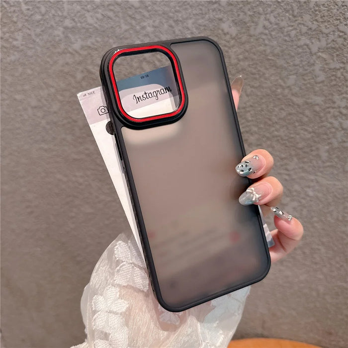 For iPhone 15 Pro Case PC + TPU Anti-Slip Matte Phone Cover - Purple - 4