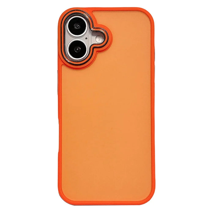 For iPhone 16 Case PC + TPU Anti-Slip Matte Phone Cover - Orange - 1