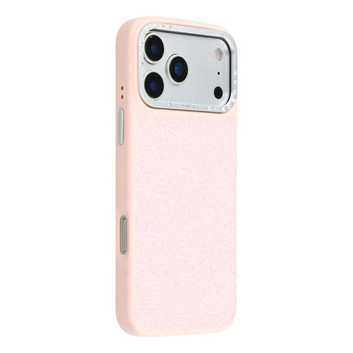 JAUCASE For iPhone 17 Pro Max Case Compatible with MagSafe Textured PU + TPU + PC Phone Back Cover - Pink - 1