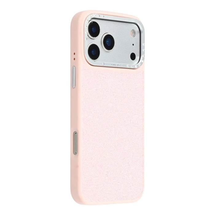 JAUCASE For iPhone 17 Pro Max Case Compatible with MagSafe Textured PU + TPU + PC Phone Back Cover - Pink - 1
