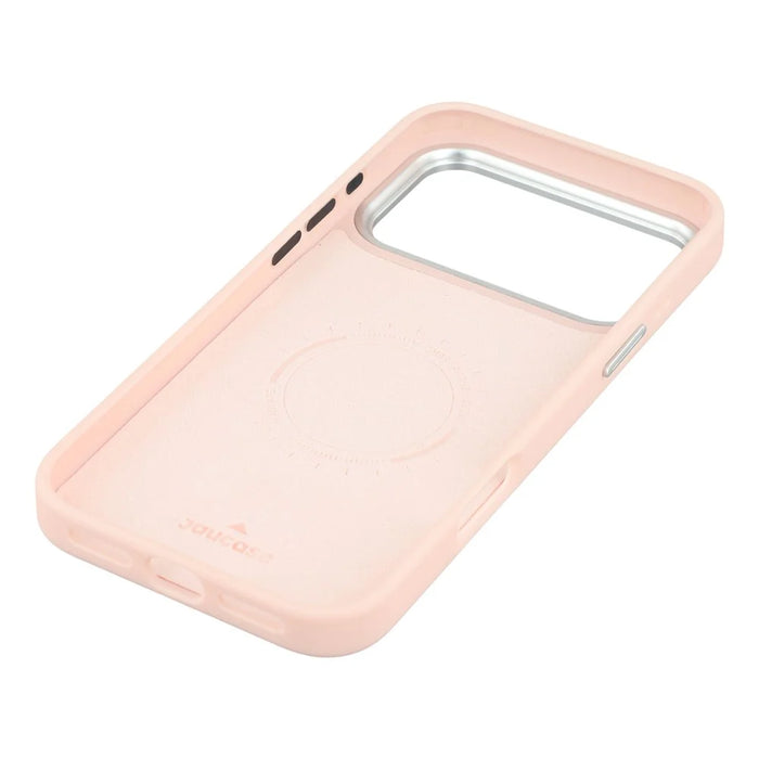 JAUCASE For iPhone 17 Pro Max Case Compatible with MagSafe Textured PU + TPU + PC Phone Back Cover - Pink - 6