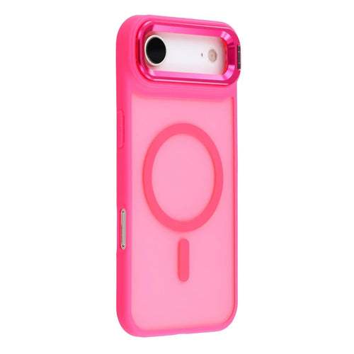 For iPhone Air Case Compatible with MagSafe Lens Kickstand TPU + PC Matte Phone Cover - Rose - 1