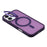 For iPhone 16 Case Compatible with MagSafe Lens Kickstand TPU + PC Matte Phone Cover - Dark Purple - 5