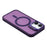 For iPhone 16 Case Compatible with MagSafe Lens Kickstand TPU + PC Matte Phone Cover - Dark Purple - 6