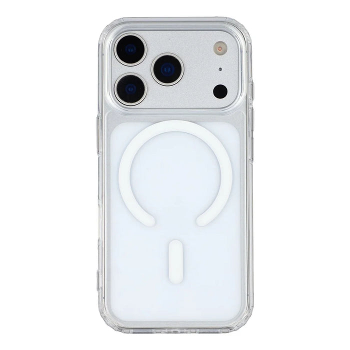 For iPhone 17 Pro Max Magnetic Case TPU PC Clear Phone Back Cover with Lanyard Hole - 3