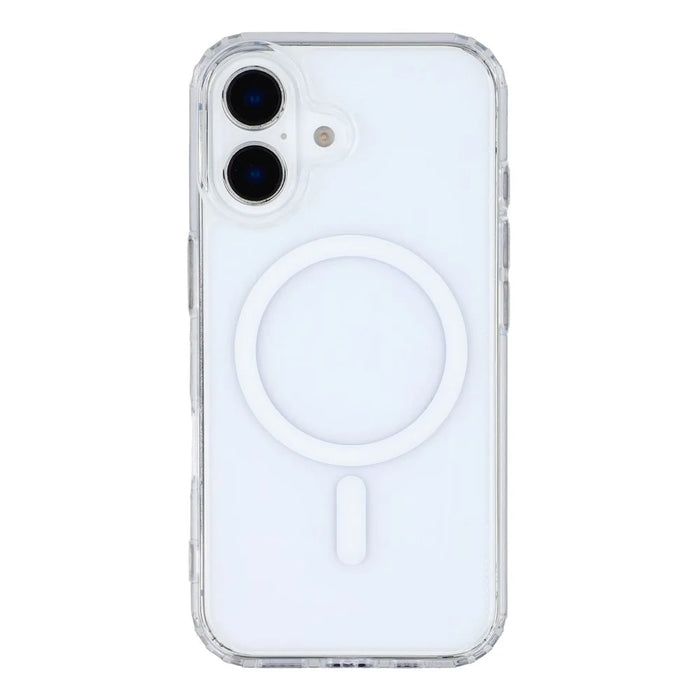 For iPhone 17 Magnetic Case TPU PC Clear Phone Back Cover with Lanyard Hole - 3