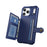 For iPhone 17 Pro Max Case with Card Holder PU Leather + TPU Phone Back Cover - Blue - 3