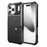 For iPhone 17 Pro Case with Card Holder PU Leather + TPU Phone Back Cover - Black - 1