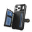 For iPhone 17 Pro Case with Card Holder PU Leather + TPU Phone Back Cover - Black - 3