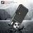 For iPhone 17 Pro Case with Card Holder PU Leather + TPU Phone Back Cover - Black - 4