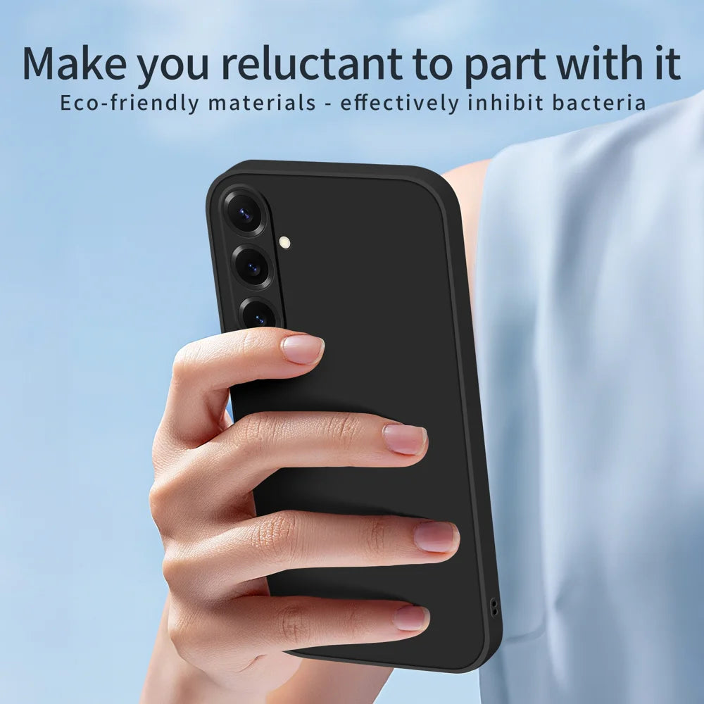 MOFI For Samsung Galaxy S25+ Case  Skin Touch Soft TPU Protective Phone Cover - Black - 4