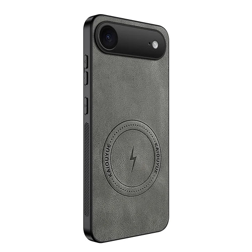 WANLONFENG For iPhone Air Magnetic Case  SD1 Series Nappa Texture PC TPU Phone Cover - Grey - 1