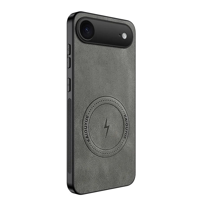 WANLONFENG For iPhone Air Magnetic Case  SD1 Series Nappa Texture PC TPU Phone Cover - Grey - 1