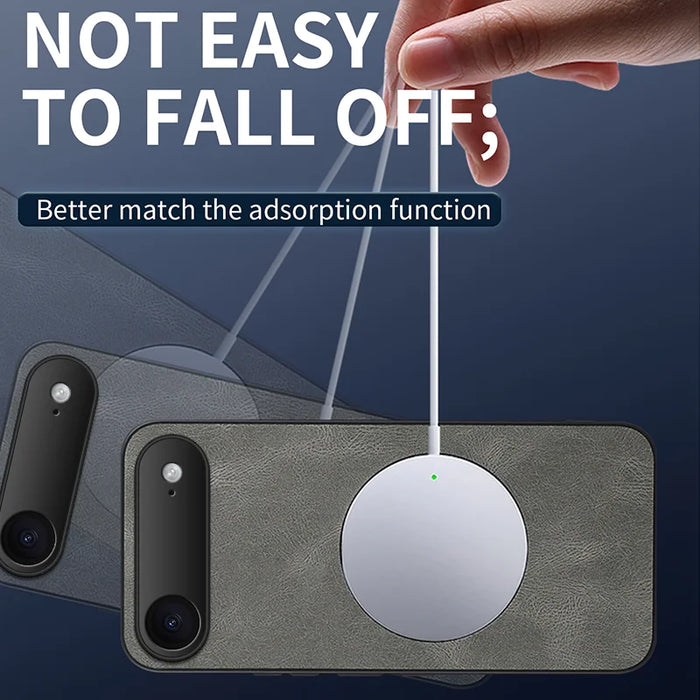 WANLONFENG For iPhone Air Magnetic Case  SD1 Series Nappa Texture PC TPU Phone Cover - Grey - 3