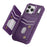 For iPhone 17 Pro Case RFID Blocking Card Slot Kickstand Leather + TPU Phone Cover - Purple - 2