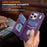For iPhone 17 Pro Case RFID Blocking Card Slot Kickstand Leather + TPU Phone Cover - Purple - 4