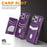 For iPhone 17 Pro Case RFID Blocking Card Slot Kickstand Leather + TPU Phone Cover - Purple - 5