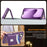 For iPhone 17 Pro Case RFID Blocking Card Slot Kickstand Leather + TPU Phone Cover - Purple - 6