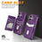 For iPhone 17 Case RFID Blocking Card Slot Kickstand Leather + TPU Phone Cover - Purple - 5