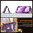 For iPhone 17 Case RFID Blocking Card Slot Kickstand Leather + TPU Phone Cover - Purple - 6