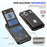 For iPhone 17 Pro Max Magnetic Case Detachable Card Slot Kickstand Leather + TPU Phone Cover - Black - 3